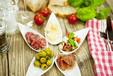 deliscious antipasti plate with parma parmesan olives 