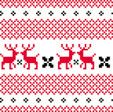Norwegian ornamental Christmas pattern ( red and white )