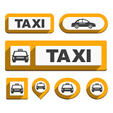 Taxi Icons and Buttons