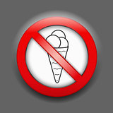 No Ice Cream Sign