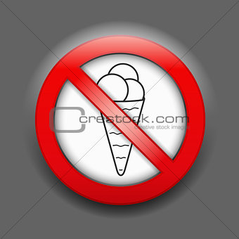 No Ice Cream Sign