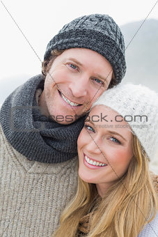 Close-up portrait of a romantic young couple