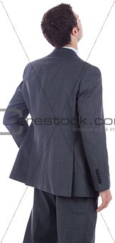 Businessman standing with hand on hip