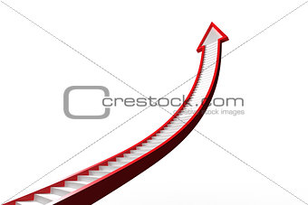 Red ladder arrow graphic