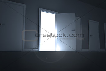 Door opening revealing light