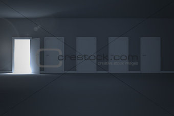 Door opening revealing light