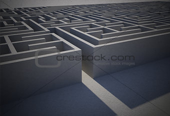 Entrance to difficult maze puzzle