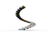 Steps made out of books