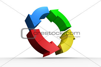 Colorful arrow circle