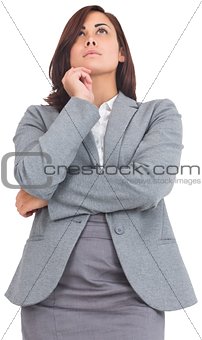 Focused businesswoman