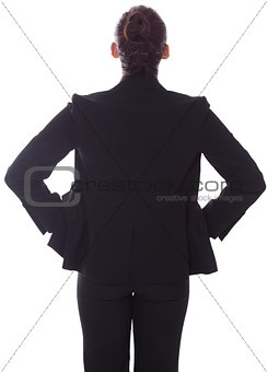 Businesswoman with hands on hips