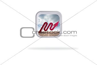 Red arrow on abstract screen