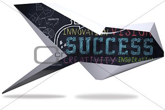 Success plan on abstract screen