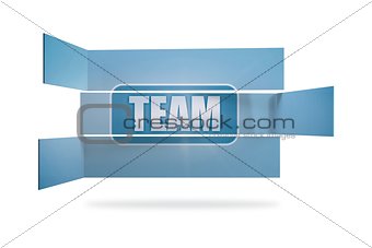 Team banner on abstract screen