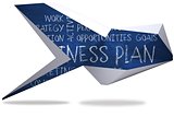 Business plan on abstract screen