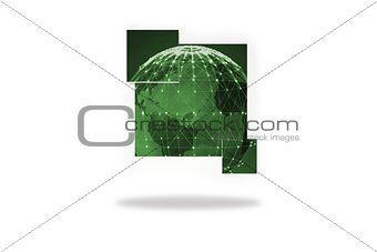 Green earth on abstract screen