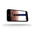 Wall street on smartphone screen