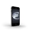 Euro sign on smartphone screen