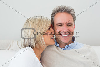 Close-up of a happy loving couple at home