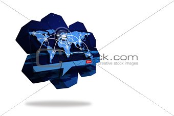 Global connections on abstract screen