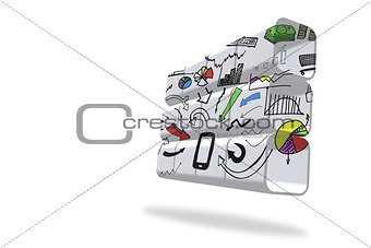 Media device brainstorm on abstract screen