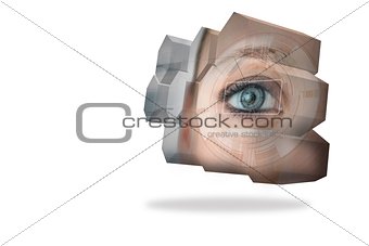 Eye interface on abstract screen