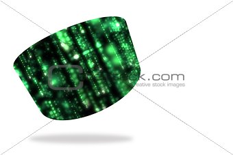 Green matrix on abstract screen