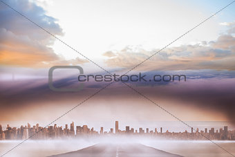 Cityscape on the horizon