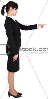 Businesswoman pointing