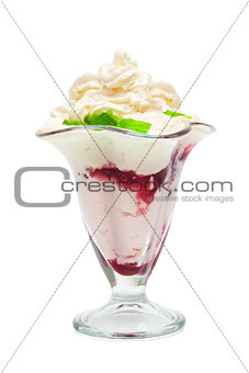 Ice cream in the glass
