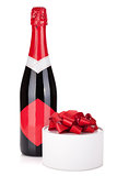 Champagne bottle and gift