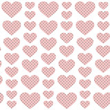 pink hearts - seamless pattern