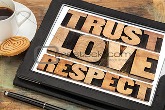trust, love and respect words
