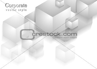 Abstract cubes technology background
