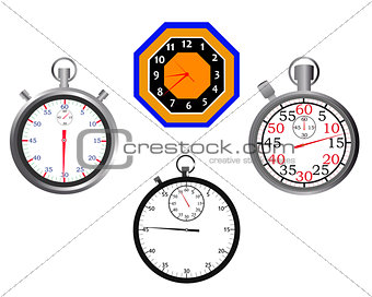 stop watches and clocks