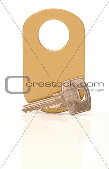 key with label isolated on white