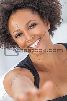 Happy Mixed Race African American Girl