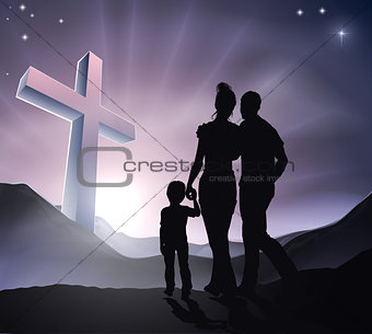 Easter Christian Cross Family