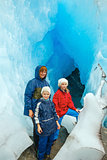Family near Nigardsbreen glacier (Norway)
