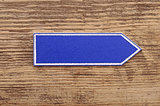 blank sign on wooden background