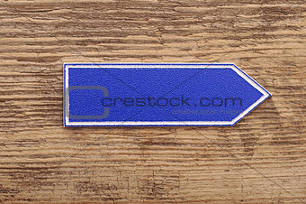 blank sign on wooden background