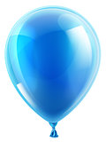 Blue birthday or party balloon