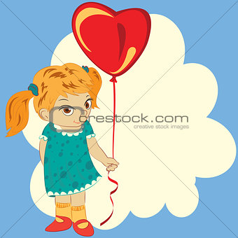 girl with bubble-heart