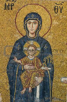 mosaic with Virgin Mother and Child - Hagia Sophia