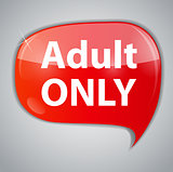 Warning Adult Only for xxx concept Vector Illustration