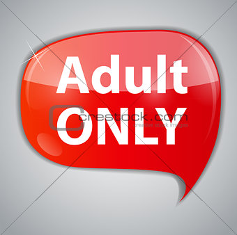 Warning Adult Only for xxx concept Vector Illustration