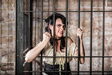 Portrait of Sneering Female Prisoner