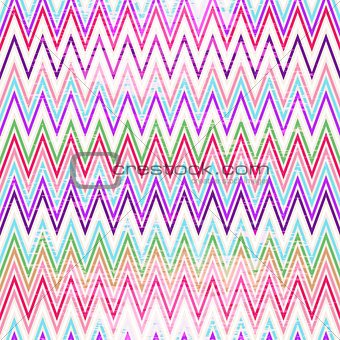 Colorful grungy zigzag pattern
