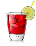 Red alcohol cocktail