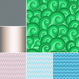 Set colorful wave patterns